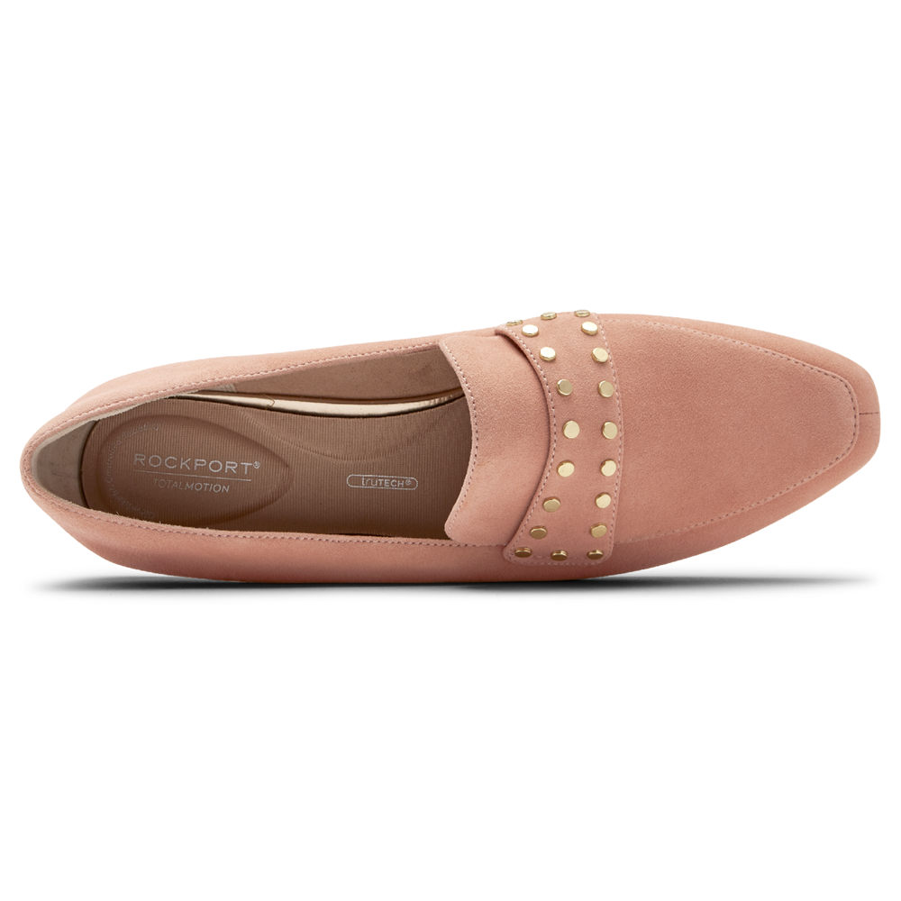 Rockport Womens Loafers Pink - Total Motion Laylani Studded - UK 427-UDBQXY